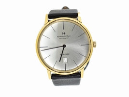 Hamilton Intra-Matic H38735751 Gold Tone Stainless Steel & Leather Automatic 42mm Mens Hamilton
