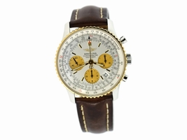 Breitling Navitimer D23322 18K Yellow Gold/Stainless Steel & Leather Automatic 41mm Mens Breitling