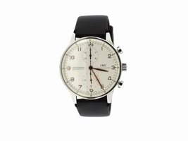 IWC Portuguese 3714 Stainless Steel & Rubber Automatic 41mm Mens IWC