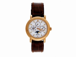 Movado Moonphase Day Date 18K Pink Gold Perpetual Automatic 36mm Mens Wrist Movado