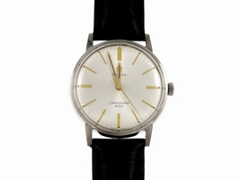 Omega Seamaster Stainless Steel & Leather Band Manual 34mm Unisex 1960 Omega