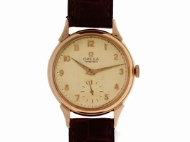 Omega Retailed by Tiffany Co. 18K Rose Gold Vintage Manual 35.5mm Unisex Omega