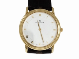 Blancpain 1081 18K Yellow Gold & 21K White Gold with Leather Automatic 33mm Mens Blancpain