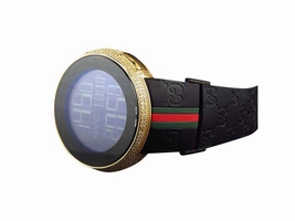 Gucci YA114207 Digital Yellow Gold 4 Ct Full Diamond Custom New Mens Gucci
