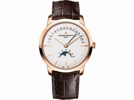 Vacheron Constantin Patrimony 18K Rose Gold & Leather with Silver Dial Automatic 42.50 Mens Vacheron Constantin