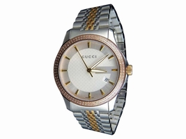 Gucci G-Timeless 101 Two Tone Rose Gold Plated Swiss Diamond 38mm Gucci