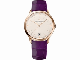 Vacheron Constantin Patrimony 4100U/001R-B180 18K Rose Gold & Leather with Silver Dial 36mm Womens Vacheron Constantin