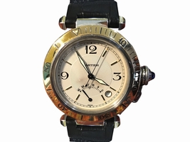Cartier Pasha W3101255 Power Reserve Leather and Stainless Steel 38mm Mens |Cartier