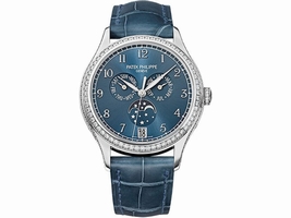 Patek Philippe 18K White Gold / Leather Automatic 38mm Womens Patek Phillipe