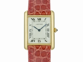 Cartier Classic Paris Tank 18K Yellow Gold & Beige Dial 29mm Womens Cartier