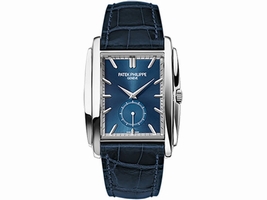 Patek Philippe 5124G-011 18K White Gold with Blue Dial 33.4mm Mens Patek Phillipe
