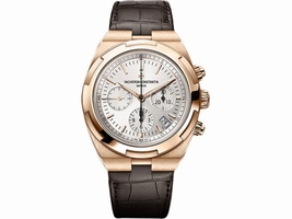 Vacheron Constantin Overseas 18K Rose Gold & Leather with Silver Dial Automatic 42.5mm Mens Vacheron Constantin