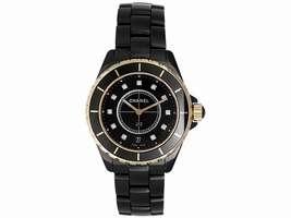 Chanel J12 H2544 Black Ceramic Quartz 38mm Unisex Chanel