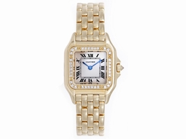 Cartier Panther WF3070B9 18K Yellow Gold with Diamonds Quartz 21mm Womens Cartier