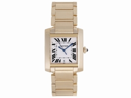 Cartier Tank Francaise W50001R2 18K Yellow Gold Automatic 28mm Mens Cartier