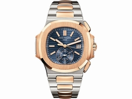 Patek Philippe 5980/1AR 18K Rose Gold with Blue Dial Automatic 40.5mm Mens Patek Phillipe