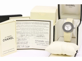 Chanel La Ronde Stainless Steel & Leather Band Quartz 29mm Womens Chanel