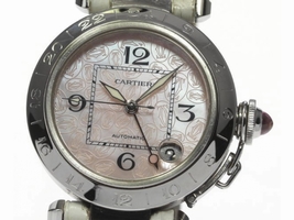 Cartier Pasha C Stainless Steel Pink Logo Dial Automatic 35mm Cartier
