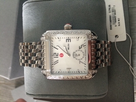 Michele Milou MWW15A000001 Stainless Steel & Diamonds 33mm Womens Michele