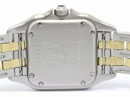 Cartier Panthere 18K Gold Steel Quartz Womens Cartier