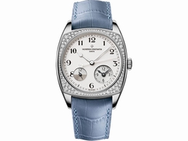 Vacheron Constantin Harmony Dual Time 7805S/000G-B155 18K White Gold and Leather with Silver Dial 37mm Mens Vacheron Constantin