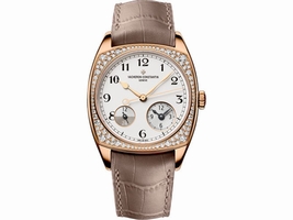 Vacheron Constantin Harmony Dual Time 7805S/000R-B140 18K Rose Gold with Silver-Tone Dial 37mm Mens Vacheron Constantin