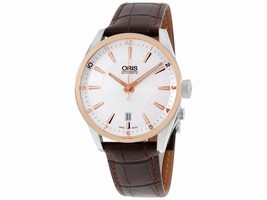 Oris Artix Date 733.7713.6331.LS Stainless Steel & Leather Automatic 39mm Mens Oris