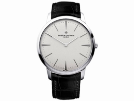 Vacheron Constantin Patrimony 81180/000G-9117 18K White Gold & Leather 40mm Mens Vacheron Constantin
