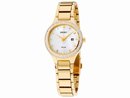 Seiko Core SUT138 Gold Tone Stainless Steel with Mother Of Pearl Dial 29mm Womens Seiko