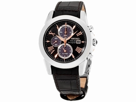 Seiko Le Grand Sport SSC379 Stainless Steel & Leather Quartz 42mm Mens Seiko