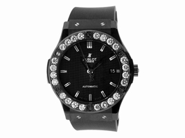 Black Hublot Classic Fusion with Diamond Bezel Hublot