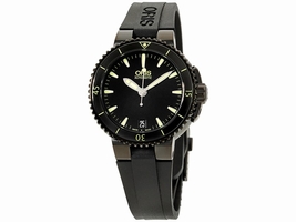 Oris Aquis 73376524722RS Date Black Dial Silicone Strap 36mm Unisex Oris