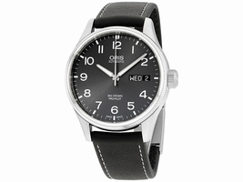 Oris Big Crown 75276984063LSBLK Stainless Steel & Leather Automatic 45mm Mens Oris