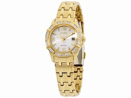 Citizen EW236255A Gold Tone Stainless Steel with Diamond Silver Dial 26mm Womens Citizen