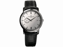 Vacheron Constantin Traditionelle 87172/000G-9301 18K White Gold and Leather with Silver Dial Automatic Mens Vacheron Constantin