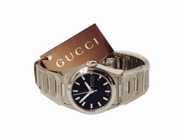 Gucci Pantheon Stainless Steel & Black Dial Womens Gucci