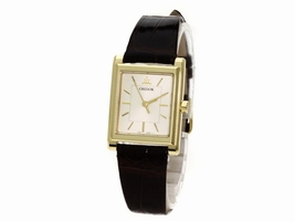 Seiko Credor Signino 4J81-0AL0 / GTAS014 18K Yellow Gold / Leather Quartz 20mm Womens Seiko