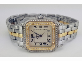 Cartier Panthere Two Tone Diamonds Womens Cartier