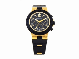 Bvlgari Scuba Diagono 18K Yellow Gold & Rubber 38mm Bvlgari
