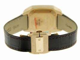 Cartier Santos 18K RG Chocolate Strap 34mm Cartier