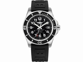 Breitling Superocean II A17365C9/BD67BKPT3 Stainless Steel / Rubber with Black Dial 42mm Mens Breitling