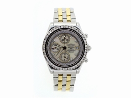 Breitling Chronomat D13350 Two Tone Diamond Mens Breitling