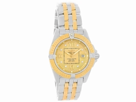 Breitling Cockpit D71356 Stainless Steel/Yellow Gold Diamond 32mm Womens Breitling