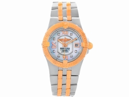 Breitling Galactic C71340 Stainless Steel/18K Rose Gold Diamond 30mm Womens Breitling