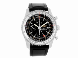 Breitling Navitimer World GMT A24322 Stainless Steel Rubber Strap 46mm Mens Breitling