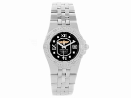 Breitling Starliner A71340 Black Diamond Dial Stainless Steel 30mm Womens Breitling