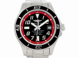 Breitling Superocean A17364 Stainless Steel Black Red Automatic 42mm Mens Breitling