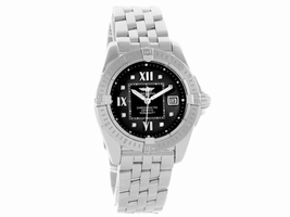 Breitling Windrider Cockpit A71356 Stainless Steel Black Diamond Dial 31.8mm Womens Breitling