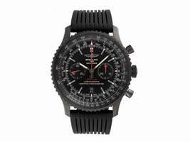 Breitling Navitimer MB012822-BE51BKRD Stainless Steel / Rubber Black Dial Chronograph 46mm Mens Breitling