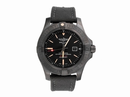 Breitling Avenger V1731010/BD12 Black Titanium Canvas Military Strap Automatic 48mm Men's Breitling